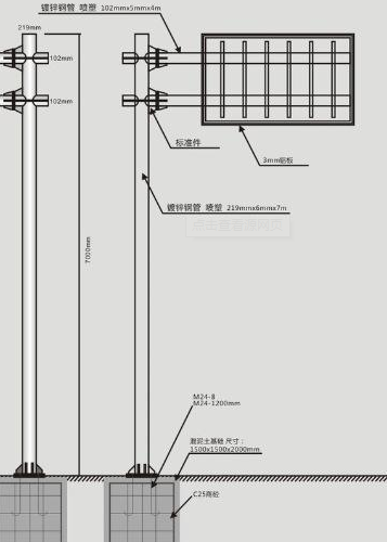 交通標(biāo)志桿F桿安裝方法圖